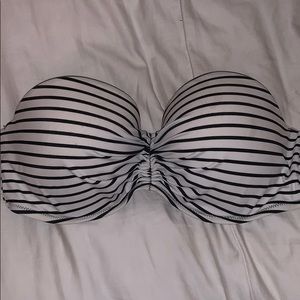 Striped Victoria’s Secret strapless bikini top
